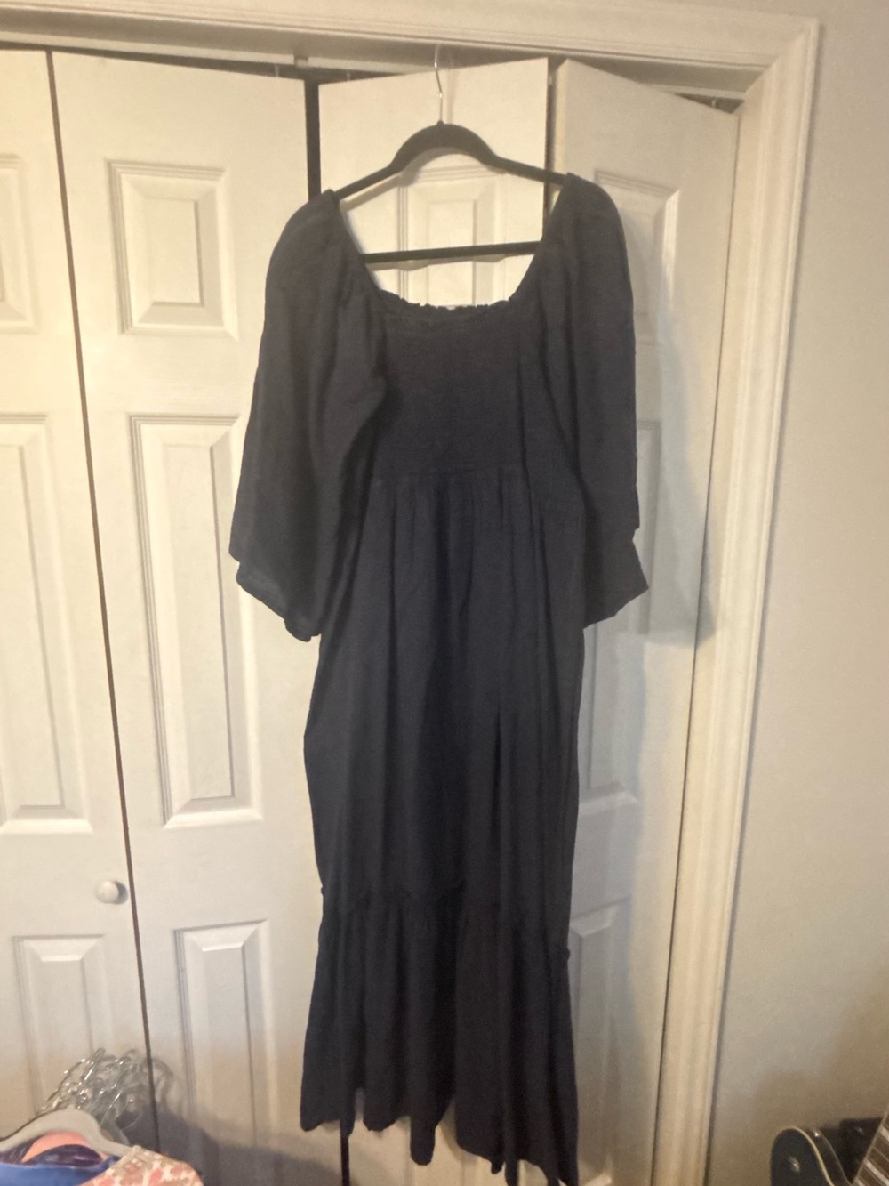 Earthbound Women’s Black Smocked Maxi Dress - Brand
